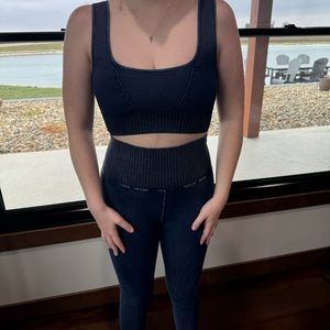 NWOT Free People Good Karma Legging and Bra set